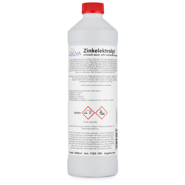 Électrolyte de zinc – Zingage Efficace pour des Résultats Brillants
